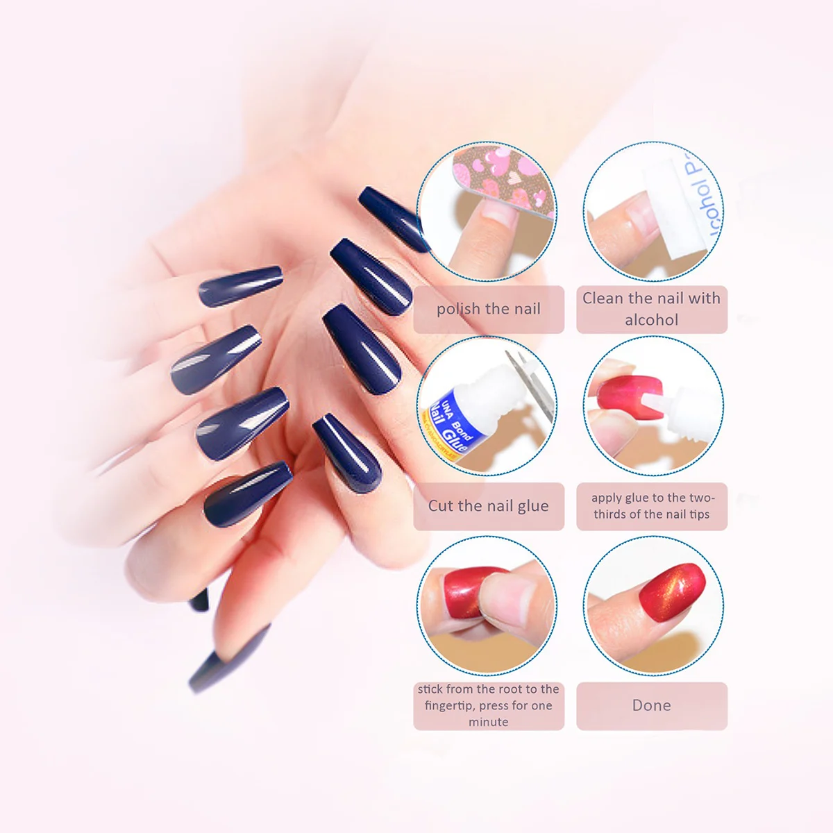 

3Sets False Nail Tips No Smell Durable Fake Nails Full Cover Artificial Fingernails for Creative Nail Art Christmas Halloween