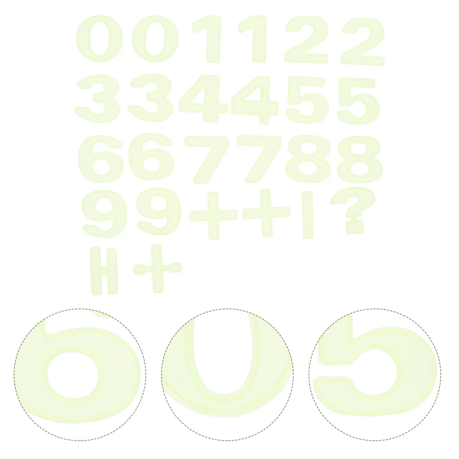 

26Pcs Glow in The Dark Number Wall Stickers Fluorescent Luminous Educational Nursery Decals for Kids Room Classroom Kindergarten