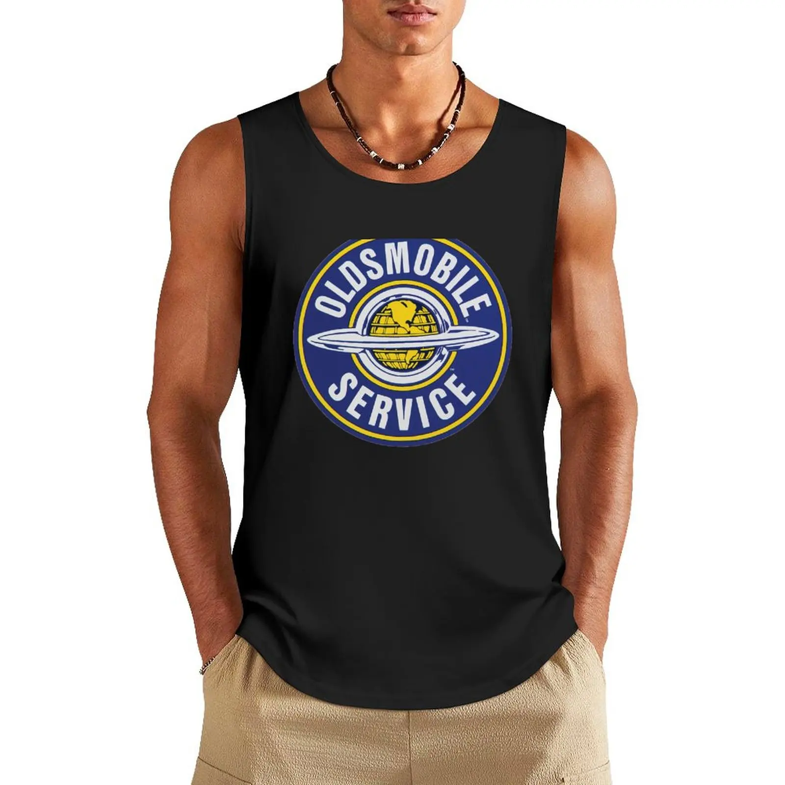 

Vintage Oldsmobile Service 00161 Tank Top sleeveless Men's t-shirts cotton t-shirts man basketball Men's clothes