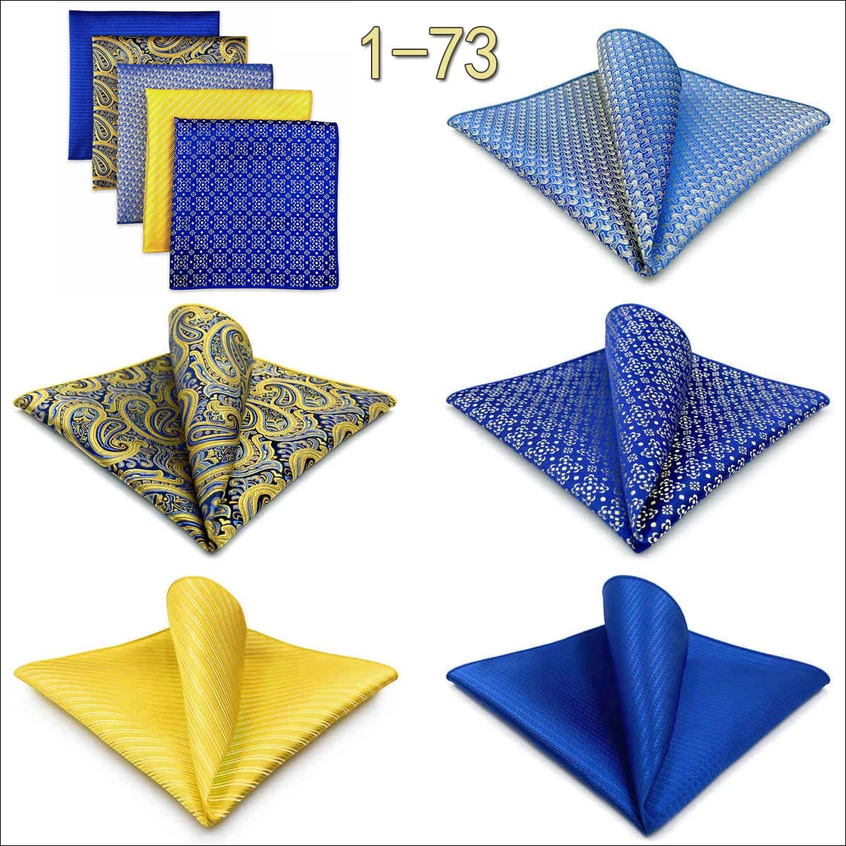 5 PCS Mens Pocket Square Set Assorted Handkerchief Multi Styles Paisley Floral Suit Large 32cm Hanky Business Accessories