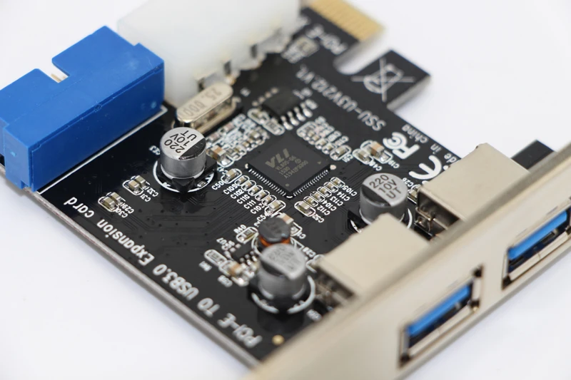 Pci-e拡張カードアダプター,usb 3.0,2ポート,内部ハブ,19ピン,4ピンide電源コネクタ,新品