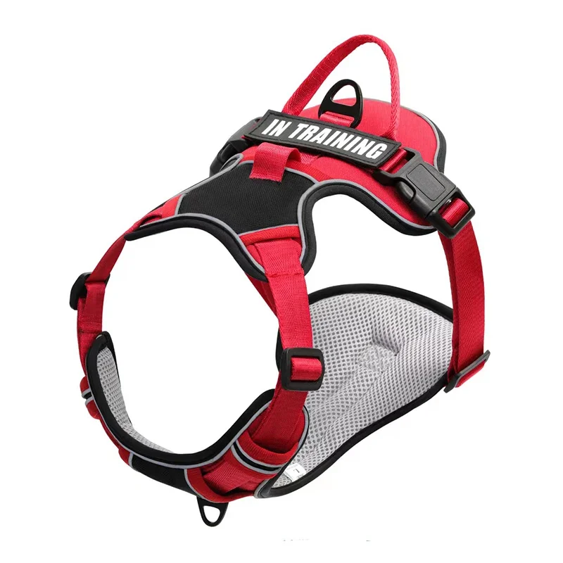 Reflective Nylon Dog Harness Vest Breathable Adjustable Pet Vest_voghion.com
