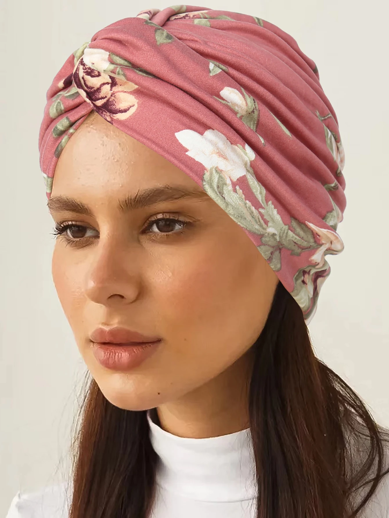 2024 New Leopard Print Women Hijabs Turban Hats Head Wraps Soft Elastic Hijab Hats Breathable Chemo Cap For Ladies Girls