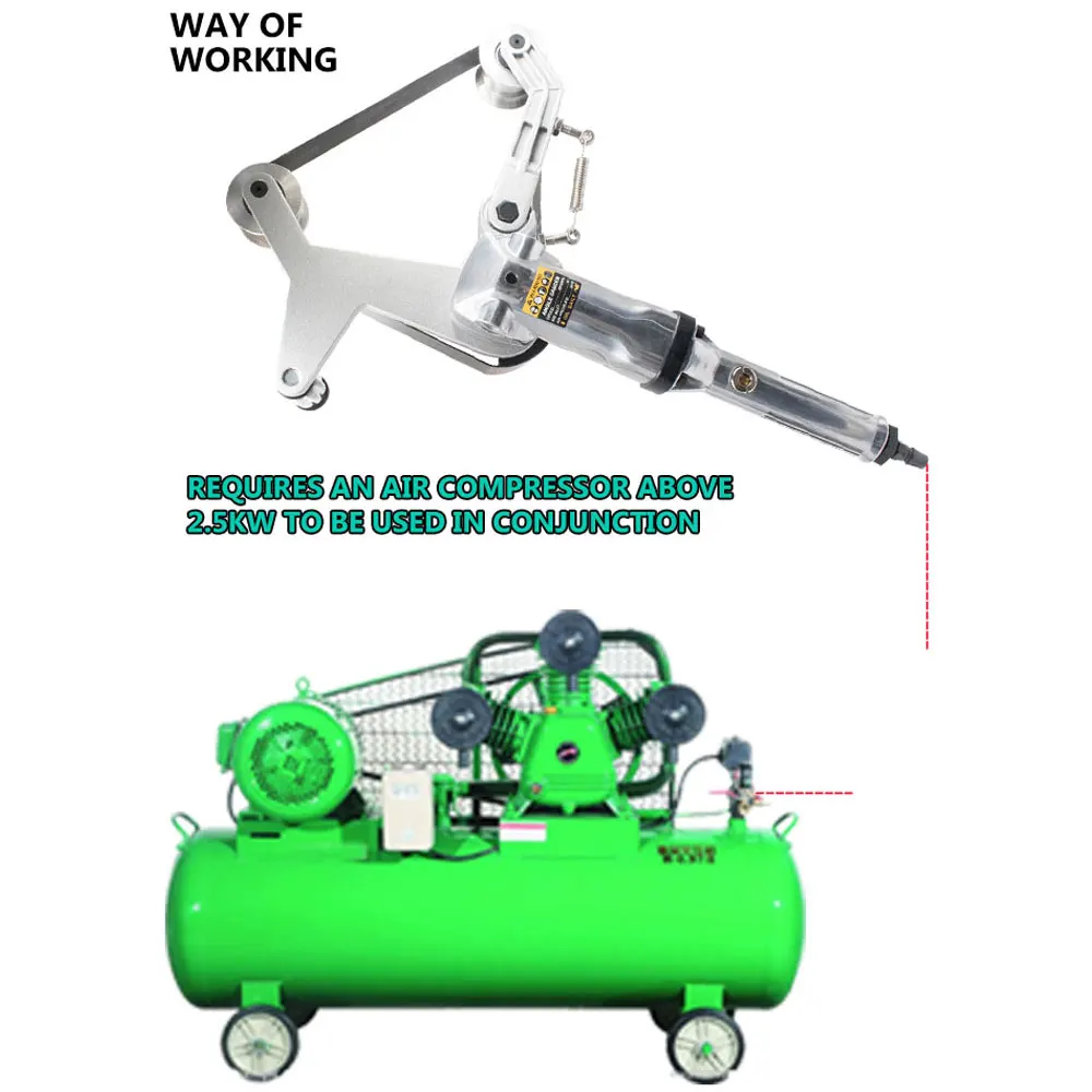 Pneumatic belt sander Round tube polishing machine Round tube grinding machine Stainless steel round tube drawing machine 2025