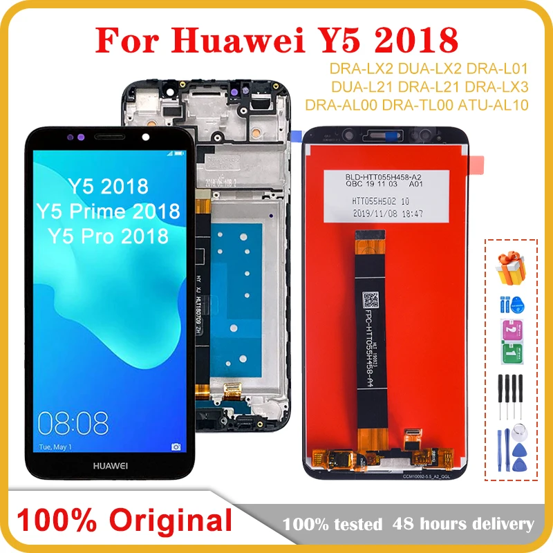 

Для Huawei Y5 2018, ЖК-экран мобильного телефона в сборе, замена сенсорной ЖК-панели