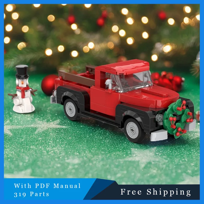 

319 шт., транспортный грузовик, технология, кирпич, MOC, креативный автомобильный образовательный строительный блок, модель, детская игрушка-головоломка, подарок на день рождения