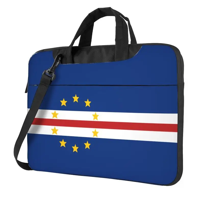 Cape Verde Flag Laptop Bag Fit for 13 14 15.6 Inch Water Resistant Laptop Case Durable Computer Bag for Business Work School