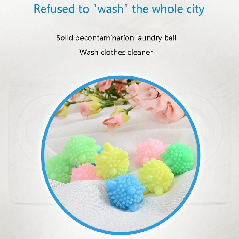 10PCS/5PCS Reusable Laundry balls for washing Machine Household PVC capsules for washing Anti-knot Clothes dryer Balls