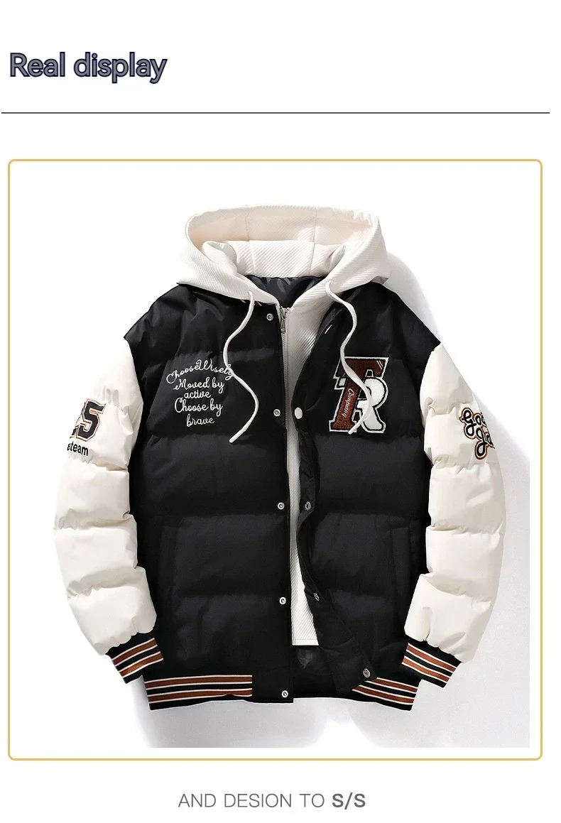 2023 Winter neue hochwertige Baumwolle gepolsterte Jacke Herren Damen große Straßen kleidung Baumwolle gepolsterte Jacke Herren mantel Kleidung – Detail 4
