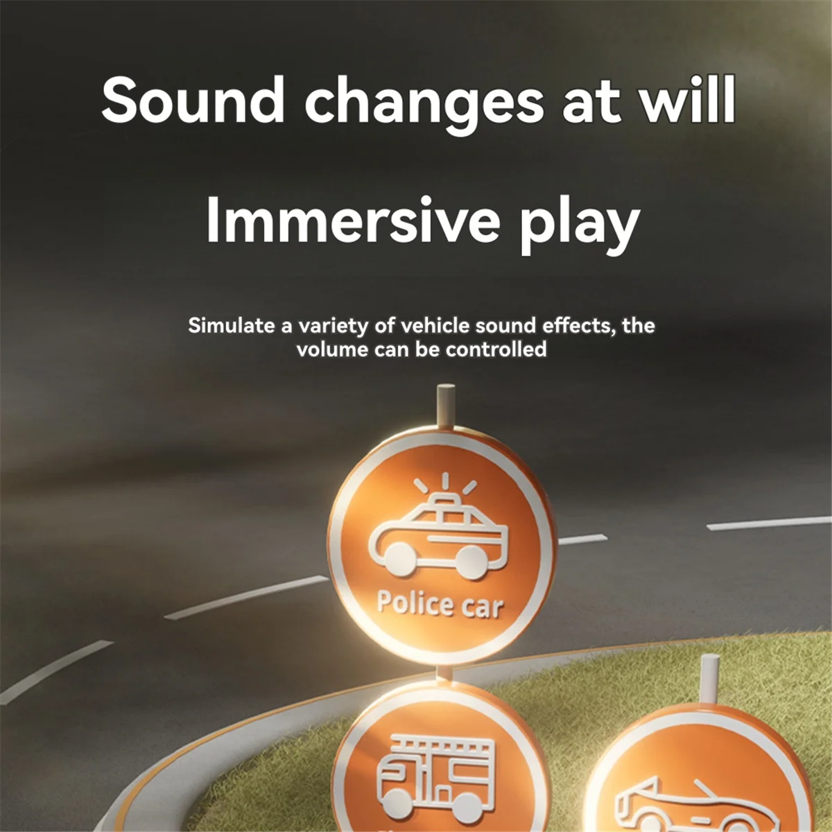 

Driving Simulator Toy Driving Simulator with Music and Vehicle Sound Effects Interactive