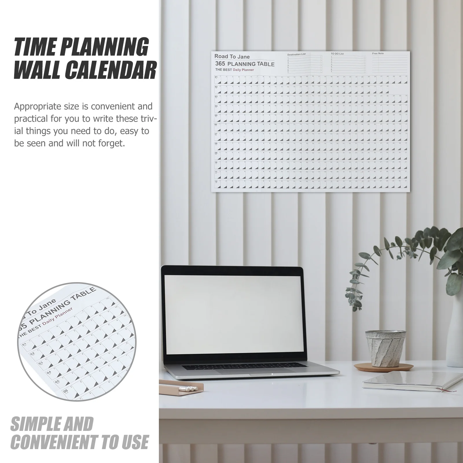

All Year Paper Calendar 2024 Wall Planner Large Schedule Sheet Time Planning Organizer Yearly Wall Calendar