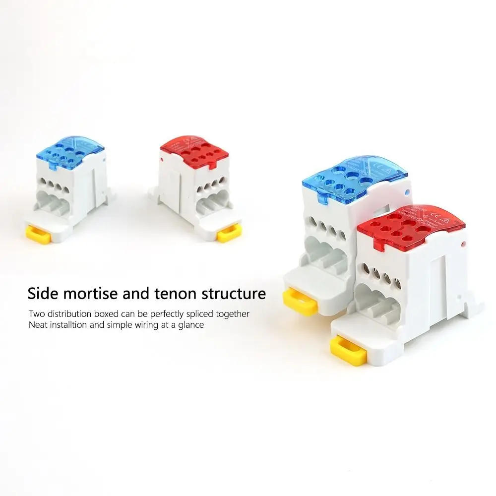 2 PCS UKK80A Terminal Rail Splitter Single-pole Multiple Branch Line Wire Connector High-Current Large Current Junction Box