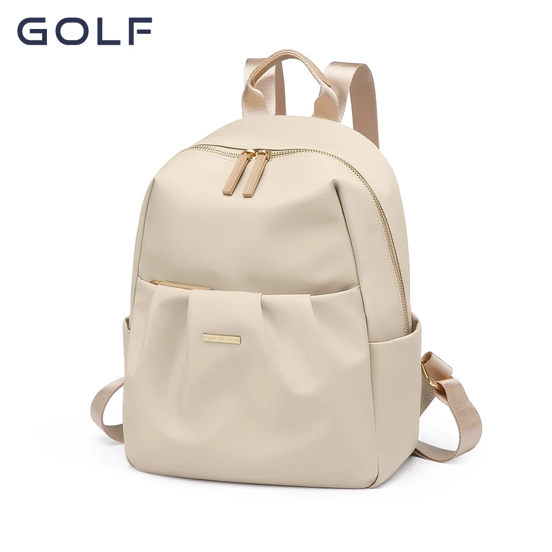 GOLF backpack, women\'s fashionable small backpack, lightweight small travel bag, personalized pleated bag, junior high school,