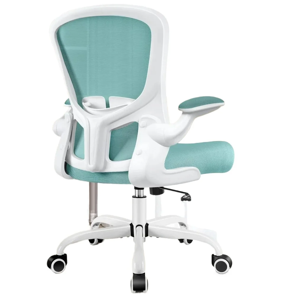 

Эргономичное офисное кресло, настольное кресло с поясничной поддержкой, откидным подлокотником и дышащей сеткой, регулируемый по высоте поворотный