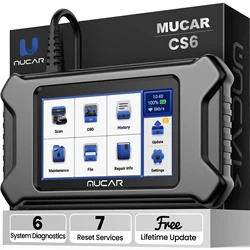 MUCAR CS6 Automotive Scanner strumento diagnostico per auto ABS SRS TCM ECM TPMS 6 codice di sistema leggi freno a olio 7 Reset aggiornamento gratuito a vita