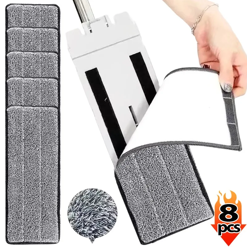 

Сменная накладка для швабры из микрофибры, впитывающая ткань высокой плотности для всех плоских швабр, паркетная плитка, ламинат, пола, многоразовая тряпка для чистки