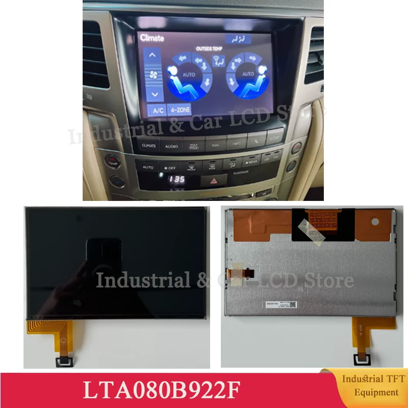 LCD Display Screen LTA080B922F Original 8 Inch LCD With Touch Screen LTA080B922F For 570 LX570 LS460 Cruiser Car Navigation