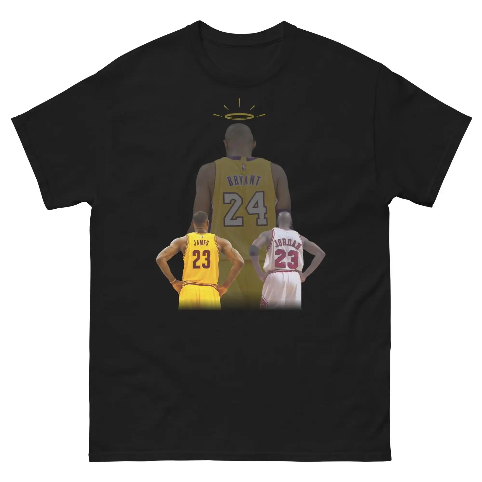 Legends MJ & LBJ Tribute Unisex Tee Featuring Kobe the Angel