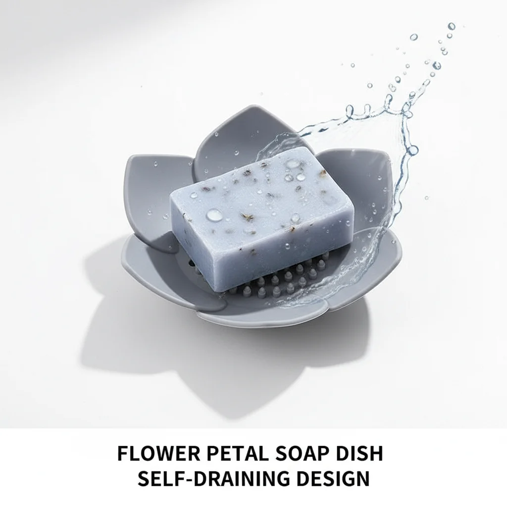 Soap Box Lotus Shape Non-slip - Soap Dish Draining ulasan dan harga