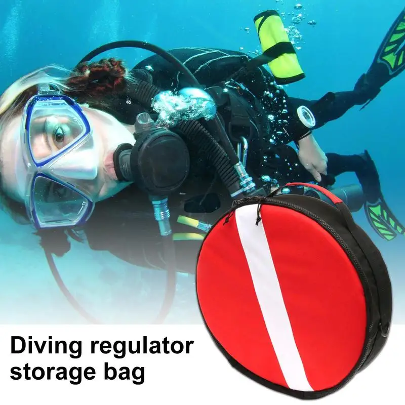 Snorkel Duiktas Nylon Duikregelaar Schuim Beschermhoes Accessoires Draag rugzak Ritsontwerp met schouderriem Voor