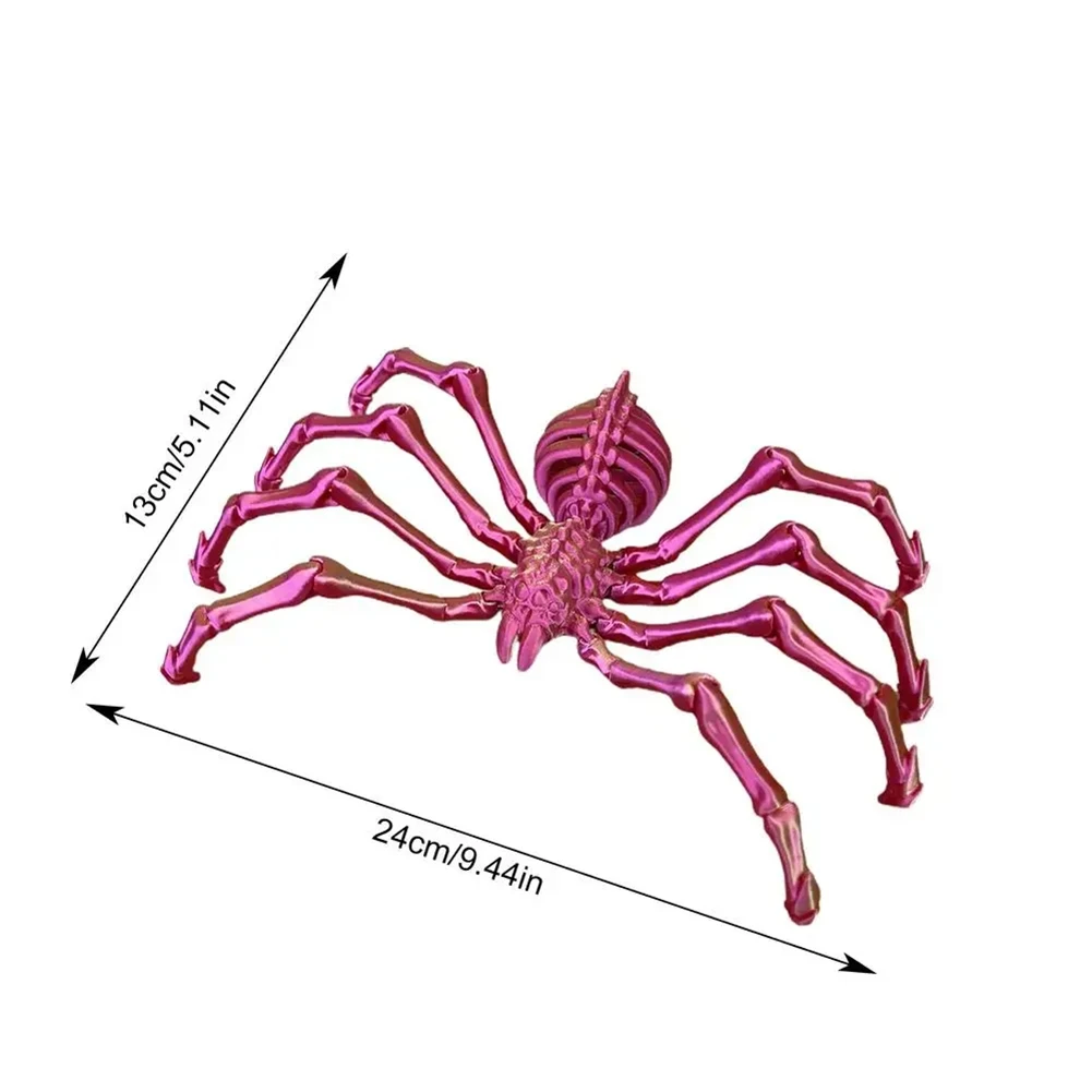 3D Articulated Spider Articulated Fake Spider Figures Adults Executive Desk Toys Stress Relief Toys for Workplace Home