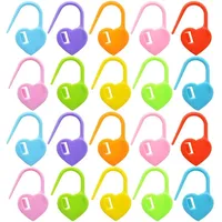 50/100pcs Heart Knitting Crochet Markers Locking Stitch Needle Clip Markers Ring Sewing Accessories DIY Weaving Knitting Tools