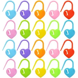 50/100pcs Heart Knitting Crochet Markers Locking Stitch Needle Clip Markers Ring Sewing Accessories DIY Weaving Knitting Tools