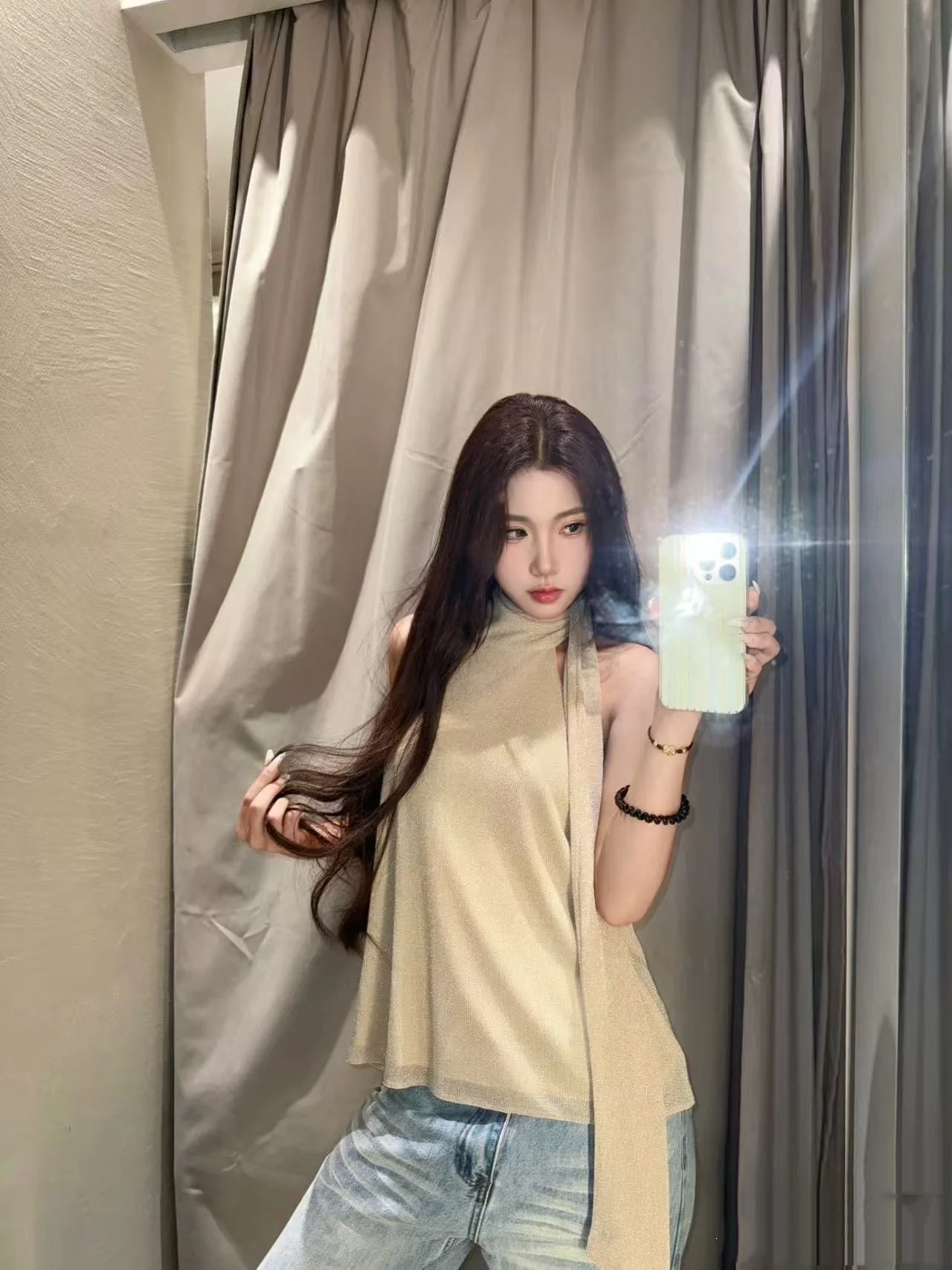 Faionable المعادن Tead عقدة سترة أعلى وصول جديد للنساء ربيع الخريف فضفاضة تناسب لباس غير رسمي ألياف البوليستر #3