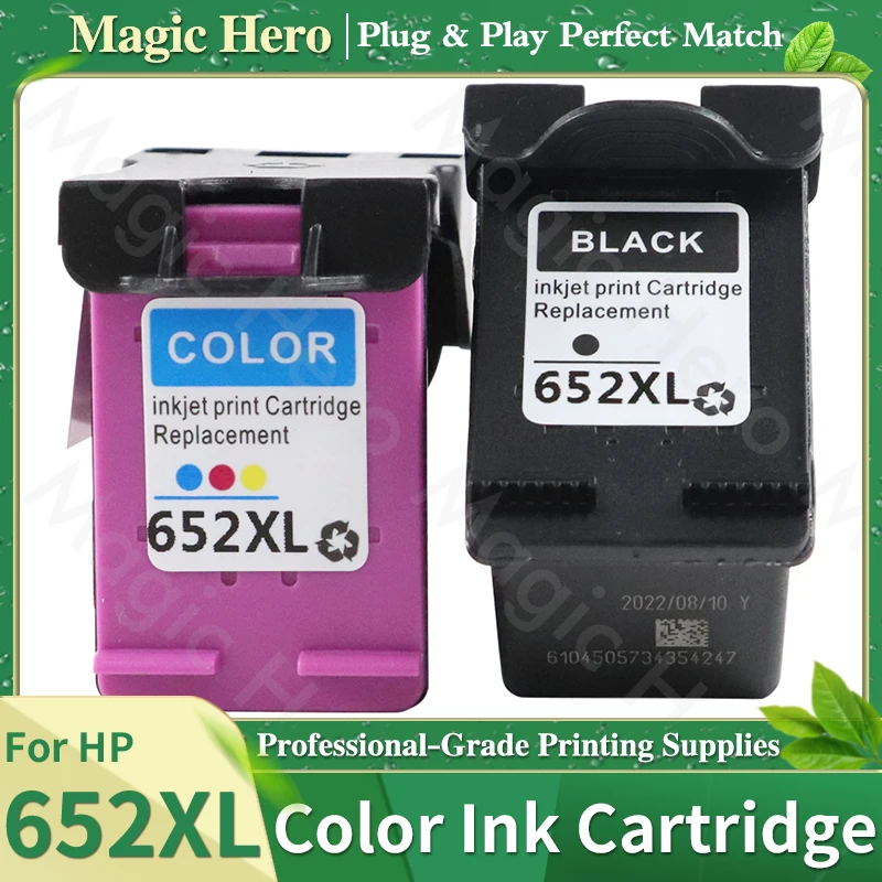 Cartucho de tinta 652 XL 652XL, repuesto compatible para impresora HP Deskjet 1115, 1118, 2135, 2136, 2138, 3635, 3636, 3835, 4535, 4675, 5275