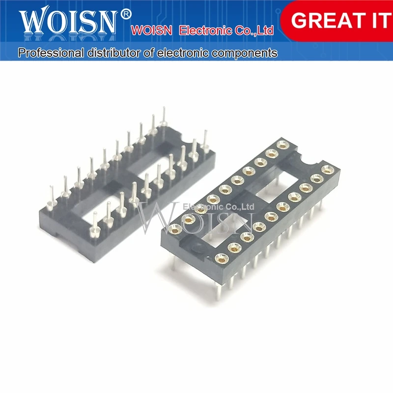 10pcs/lot IC socket integrated block in-line DIP single-chip microcomputer chip round hole base sub 24P narrow In Stock