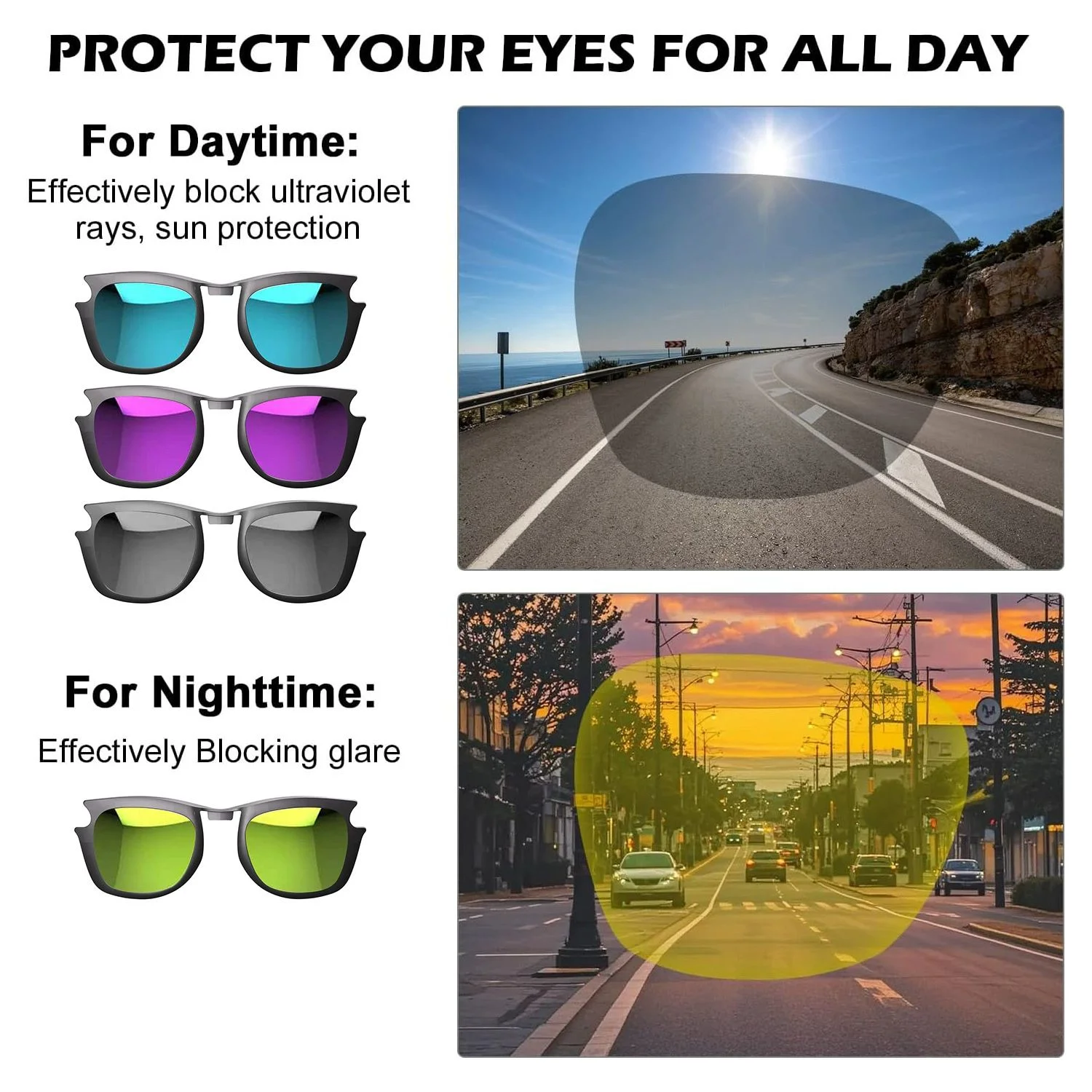 Clip For Ray-Ban Meta Wayfarer RW4006/RW4012 GEN2 Standard Smart Glasses Clip Colorful Polarized