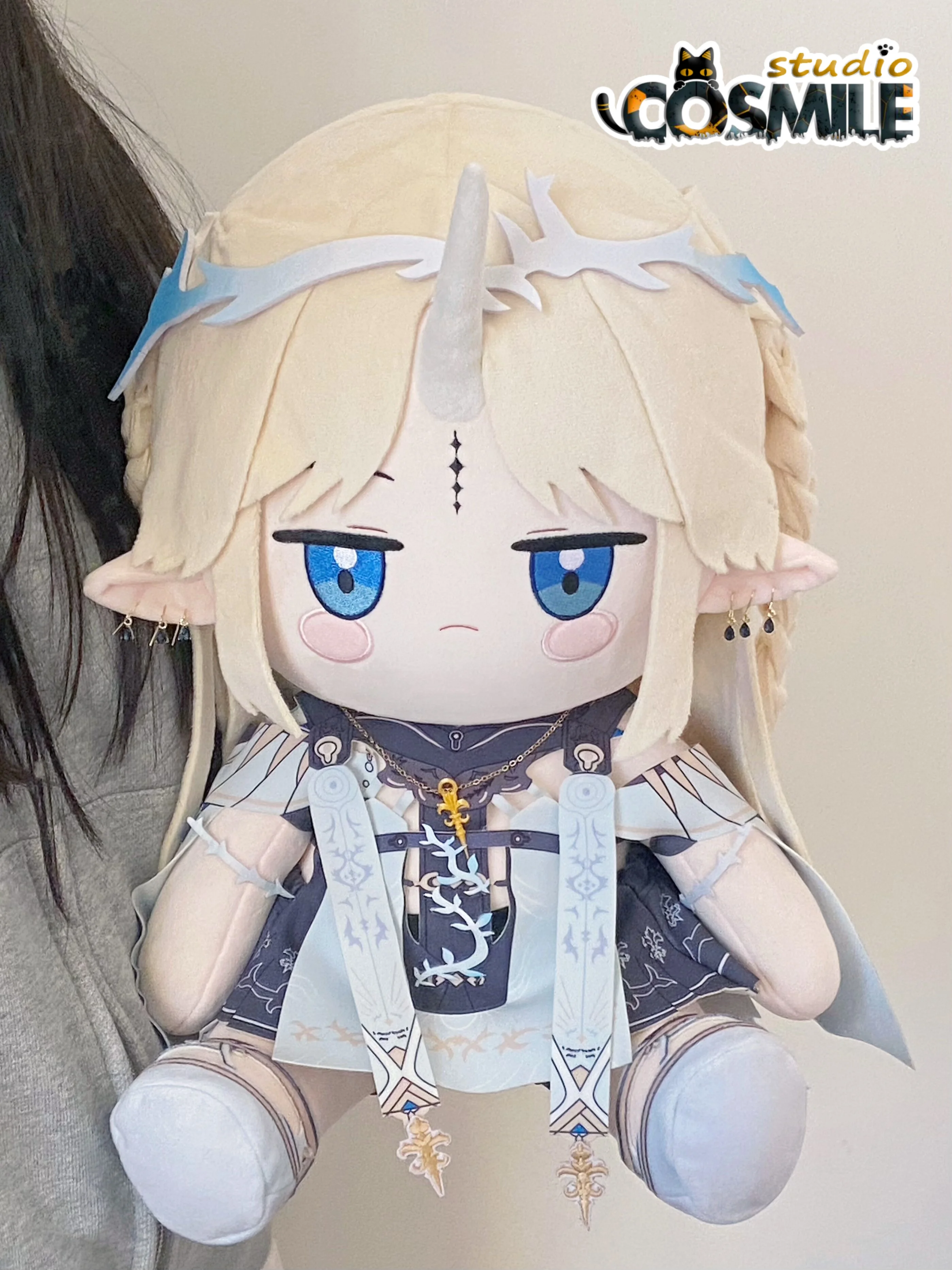 

Cartethyia Wuthering Waves Goddess Stuffed Plushie 40cm Plush Seated Doll Body Clothes MT