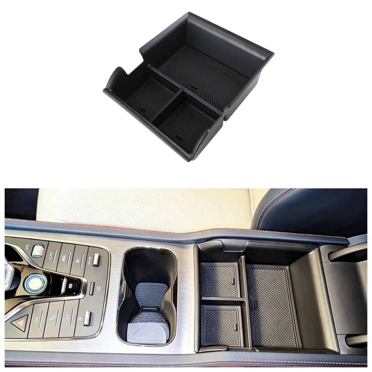 

Car Armrest Box Storage Tray for BYD Atto3 Atto 3 2022 2023 2024 Center Console Organizer Container Holder Accessories