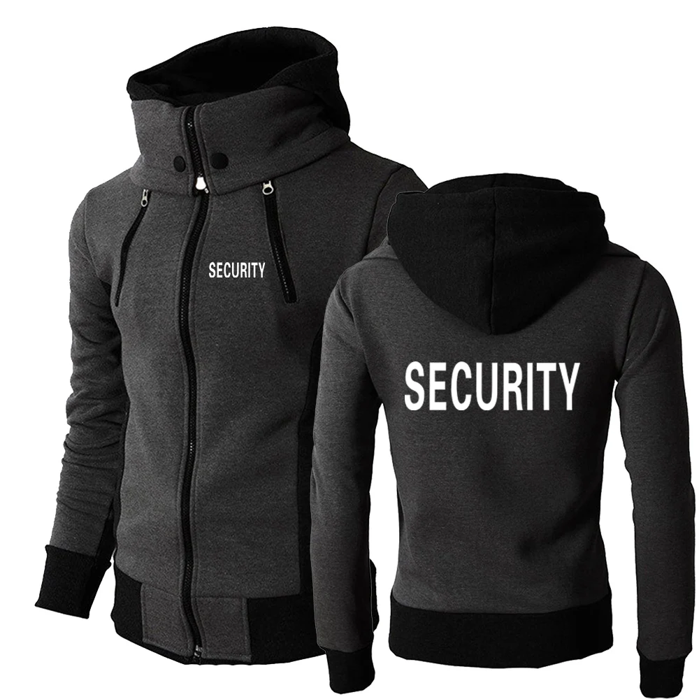 

2024 New Men Spring and Autumn Security Chest Zipper Hoodie High-quality Three-color Style Causal Outdoors Coat Tops