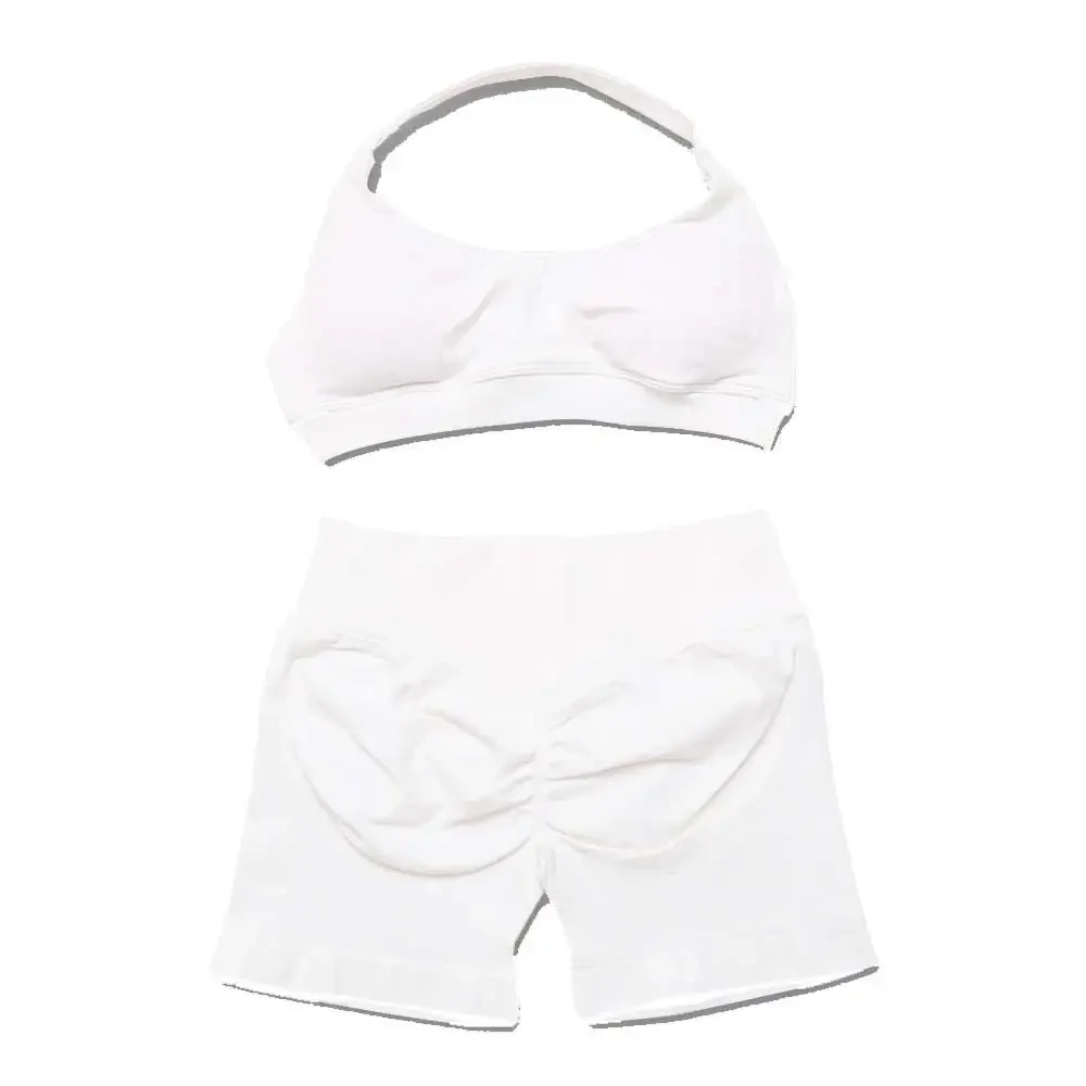 Dfyoga twee stukken yoga outfits kleding broek set vrouw Halter Top sportleggings broek Gym workout sets pilates kleding