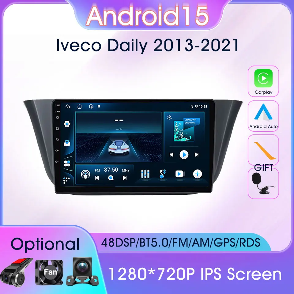 

Car Radio For Iveco Daily 2013-2021 Multimedia Video Player Bluetooth Audio Navigation Android Auto Wireless Carplay Autoradio