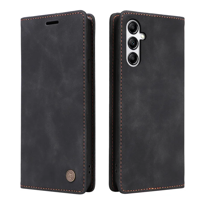 Wallet Flip Case on For Samsung Galaxy A15 4G A05 A05s A25 A35 A55 5G Cover Cases Suction Cup Leather Stand Phone Protective Bag