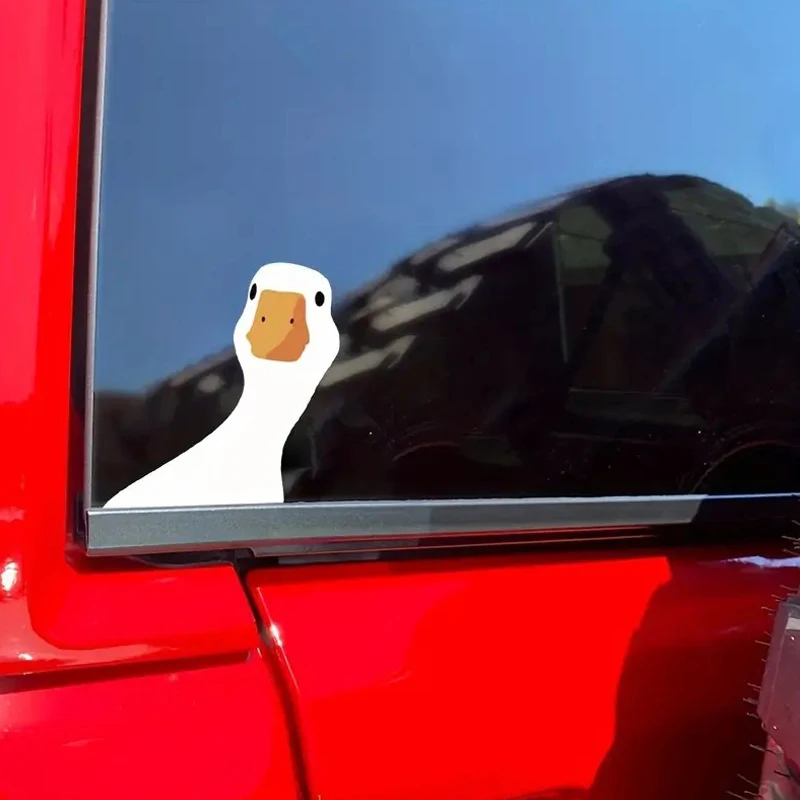 Creative Cute Interesting Waterproof Durable PVC Vinyl Duck Decal For Car Truck Adorable Window Car Body Sticker