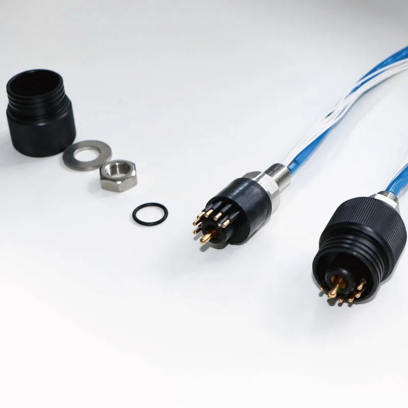 IP68 Customizable High-Tension 100-1500V Electrical Coaxial Waterproof Connector Brass Gold Plating For Remote Control