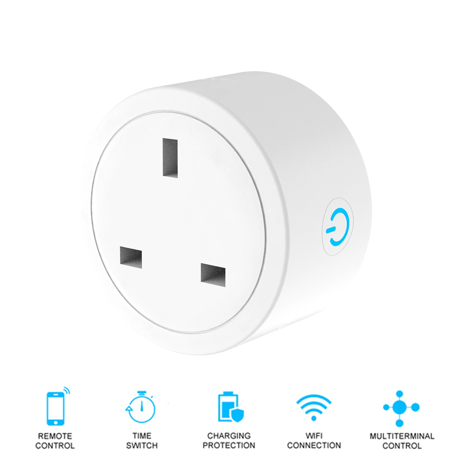 

MOES Tuya Wi-Fi Smart Light Switch US Single Pole Push Button Wall Switch Work With Alexa Google Home Neutral Wire Required