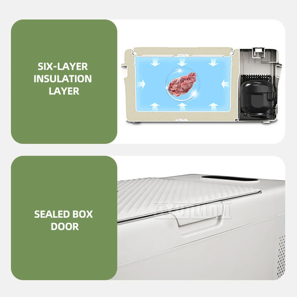 Small Car Refrigerator 12V 24V Dual Control Home Mini Fridge Portable Cool Warmer Nevera Congelador for Vehicle Use