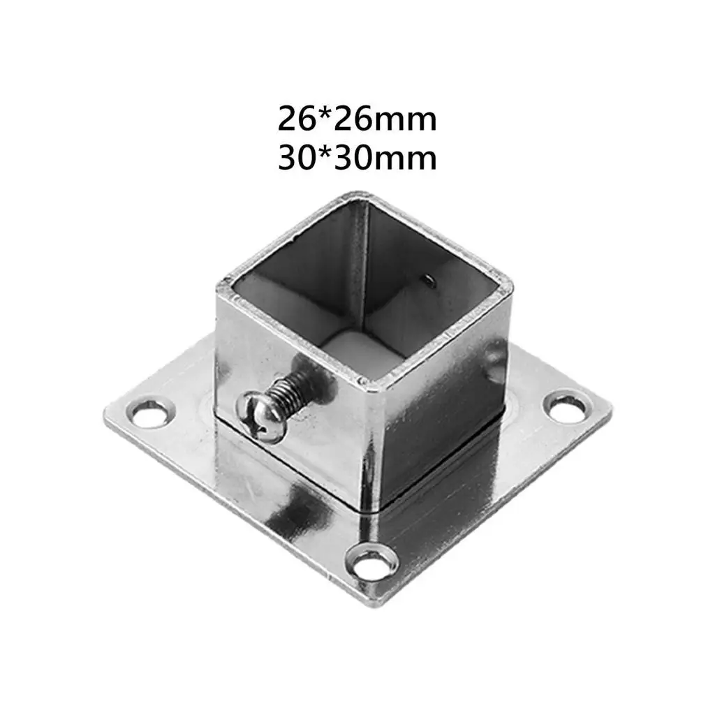 5Pcs Square Post Flange Floor Post Flange Deck Mount Post Anchors Post Fittings Handrails Benches Mailbox Posts Porch Railing