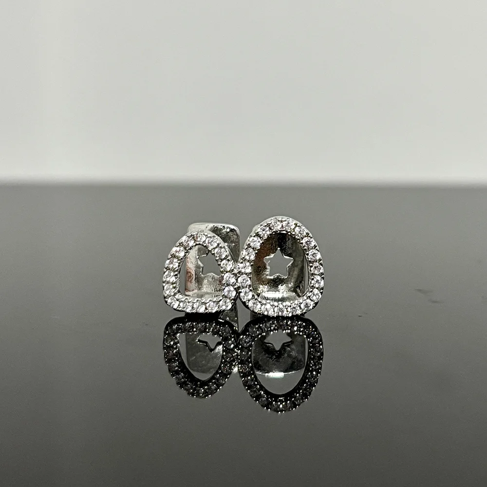 YOUNGX الهيب هوب مزدوجة الجوف الزركون الأسنان Grillz الذهب الفضة اللون تشيكوسلوفاكيا حجر الأسنان قبعات للنساء الرجال المجوهرات هالوين هدية #5