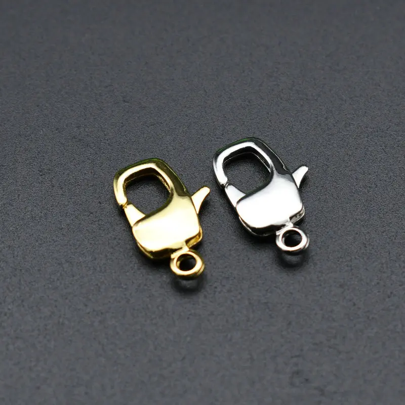 High Quality Anti Rust Silver Gold Plated Rectangle Lobster Clasp for DIY Jewelry Making Suppliers