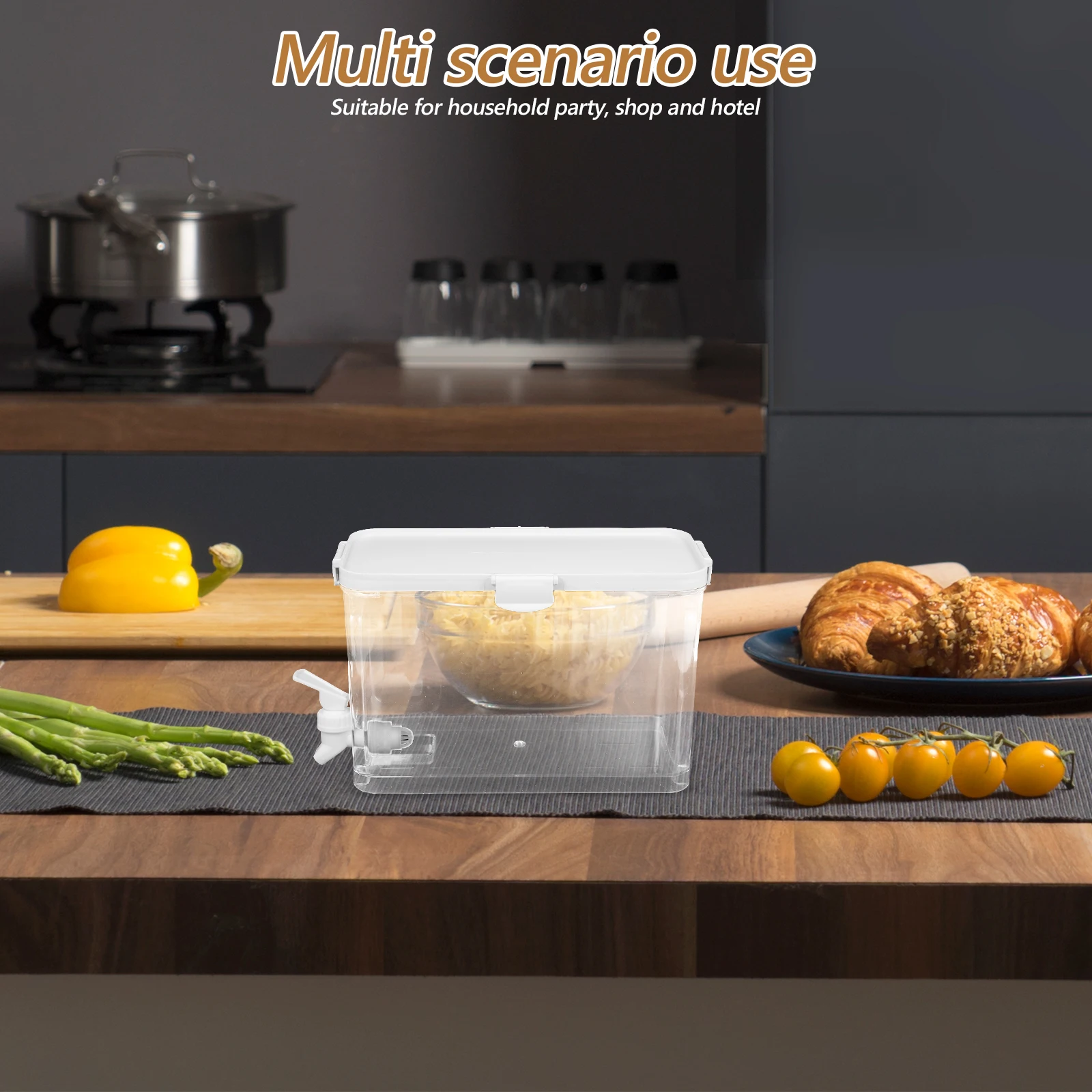 

Cold Water Container With Faucet Large Capacity Beverage Dispenser For Home Party Hotel Use Juice Kettle Water Jug Drink