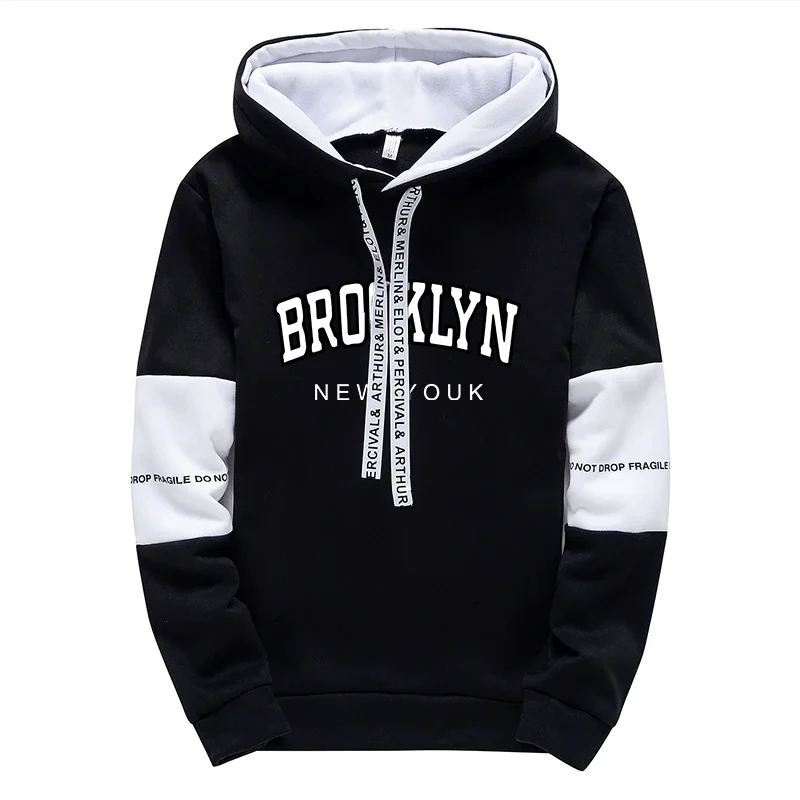 Brooklyn American Sweatshirt 2pcs Set Mens Casual Sports Hooded Jogging Suit Autumn Winter High Quality Hoodies and Sweatpants