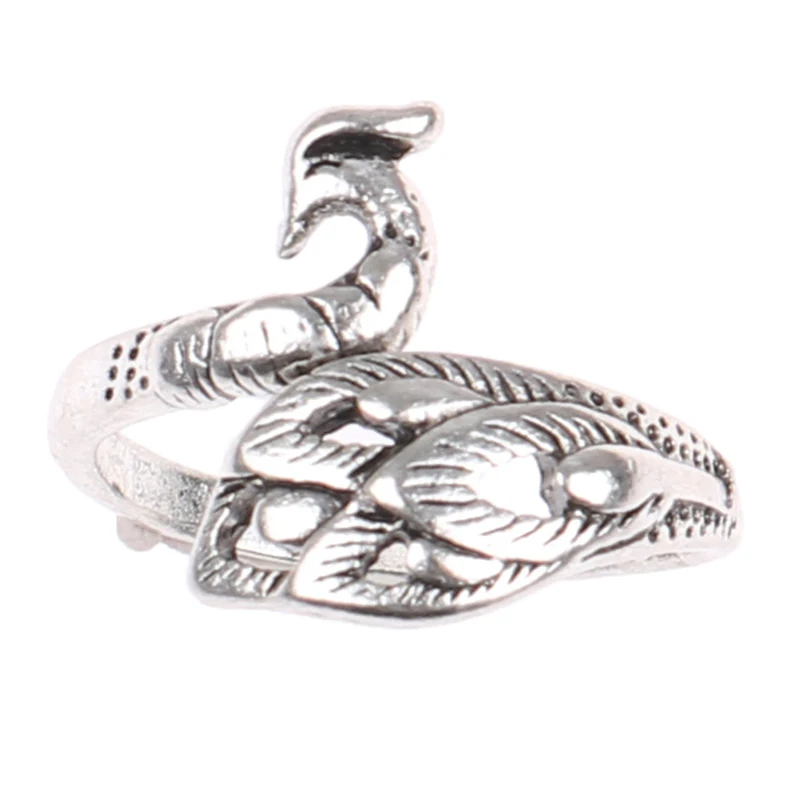 Adjustable Knitting Loop Crochet Loop Knitting Peacock Ring Accessorie