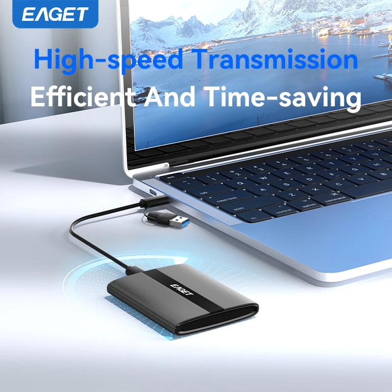 Eaget 500 mo/s disque dur externe SSD Portable 5 Gbps NVME 1 to disque SSD pour ordinateurs portables de bureau PS4 PS5