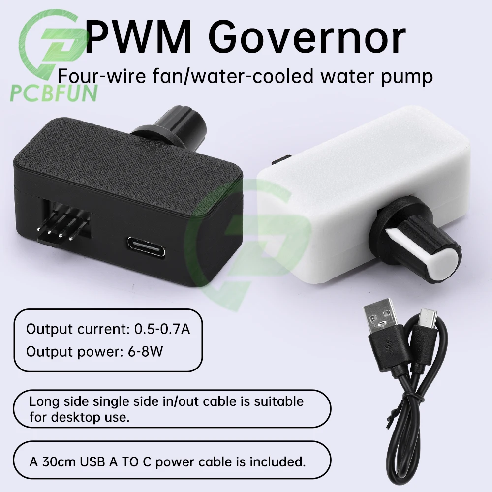 PWM Speed Controller 4Pin PWM Fan Governor TYPE-C USB Interface Power Supply DIY Water Cooler