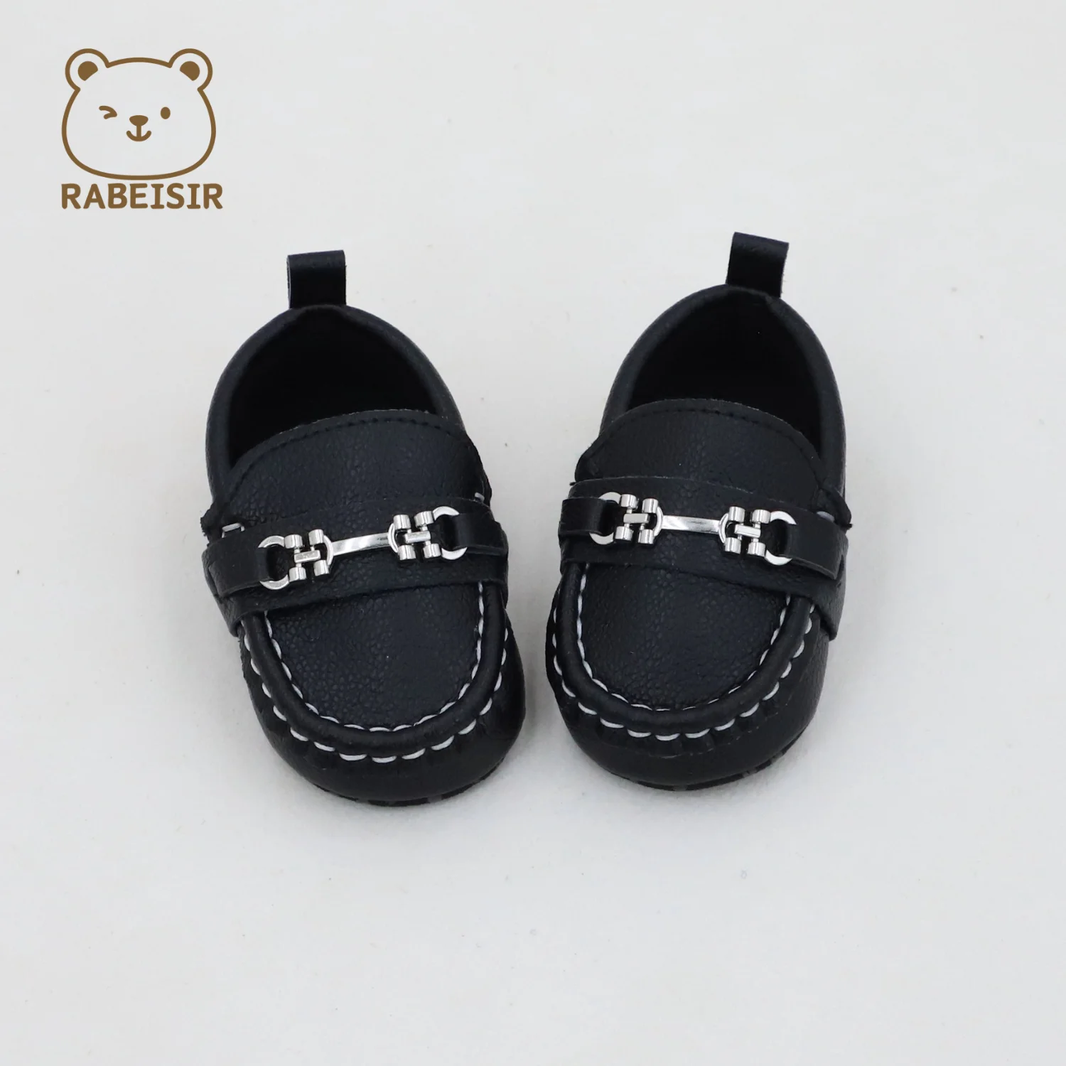 

New Spring/Autumn Baby Loafers for 0-1.5 Years Old, Soft-Soled and Comfortable Pre-Walking Shoes, Retro-Style Leather Shoes